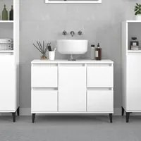 Mobile Lavabo Bianco 80x33x60 cm in Legno Multistratocod mxl 102313