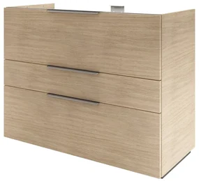 Mobile da bagno sotto lavabo SENSEA Neo Frame rovere naturale lucido L 105 x H 84 x P 48 cm 3 cassetti, lavabo non incluso