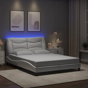Giroletto Con Luci Led Bianco 140x190 Cm İn Similpelle /