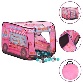 Tenda Da Gioco Per Bambini Rosa Con 250 Palline 70x112x70 Cm /
