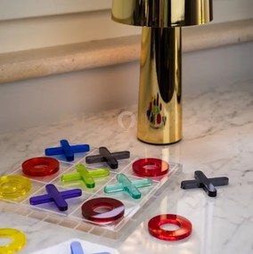 Tris - gioco da tavolo 20x20cm in cristllo acrilico colorato