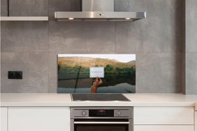 Pannello paraschizzi cucina Panorama di scritte a mano 100x50 cm