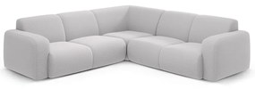 Divano angolare grigio chiaro in tessuto bouclé (angolo variabile / a L) Molino - Micadoni Home