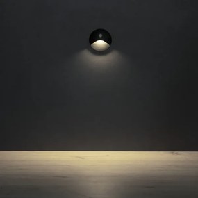 Kanlux 39136 - Lampada a LED per gradini con sensore EXIN 2,5W/230V 4000K IP65 nera rotonda