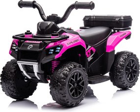 Quad Elettrico per Bambini Safari 6V con Bauletto Posteriore Rosa...