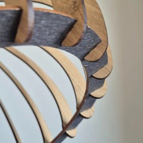 Lampadario a sospensione con filo TUCCI 1xE27/60W/230V diametro 29 cm quercia