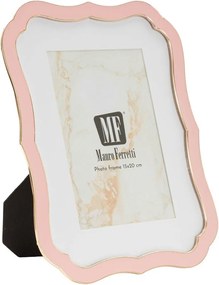 Cornice rosa chiaro in metallo/in vetro verticale con sostegno 17x22 cm Margot – Mauro Ferretti