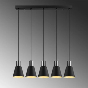 Lampada a sospensione nera per 5 lampadine Kem - Opviq lights