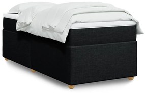 Giroletto A Molle Con Materasso Nero 90x190 Cm İn Tessuto /