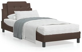 Giroletto Con Luci Led Marrone 90x200 Cm İn Similpelle /