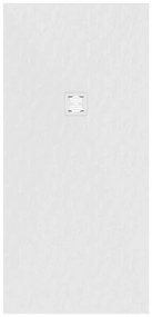Piatto doccia in carbonato di calcio Horus bianco L 80 x L 170 x H 27 cm opaco effetto marmo