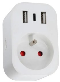 Immax NEO 07799L - Multipresa intelligente 16A/230V + 2xUSB+1xUSB C Tuya