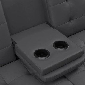 Divano letto grigio in similpelle 191 cm Maine - Støraa