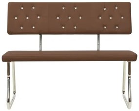 Panca 110 cm Marrone in Similpelle
