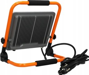 Proiettore LED con stativo, 100 W, 230 V, 4500 K, IP65, arancione