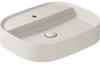 Lavabo da appoggio rettangolare con angoli stondati serie Smart-B di Ceramica Galassia - Sabbia 55x45cm