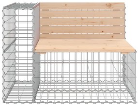 Panca giardino design gabbione 184x71x65,5 cm massello di pino