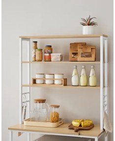 Scaffale da cucina MARGE marrone/bianco