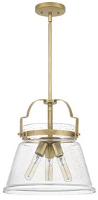 Lampadario Contemporaneo Wimberley Acciaio Ottone Antico 3 Luci E27