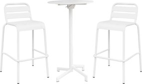 OPERA - set tavolo in metallo cm Ø 60 x 102 h con 2 sgabelle Opera