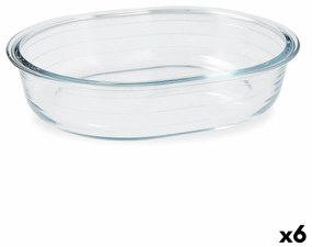 Teglia da Cucina Pyrex Classic Ovale Trasparente Vetro 25 x 20 x 6 cm (6 Unità)