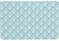 Tovaglietta in PVC azzurra con stampa motivo astratto