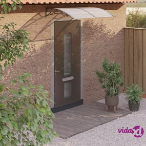 vidaXL Tettoia per Porta Grigia 150x100 cm Policarbonato