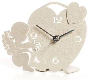 Orologio angioletto avorio in ferro 16x14cmh