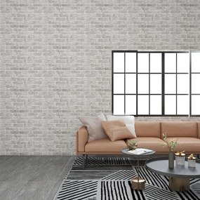 Pannelli Murali 3d Con Design Mattoni Grigio Chiaro 10 Pz Eps /