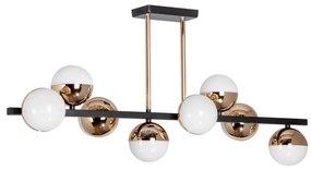 Lampadario a sospensione con supporto rigido LED 8xLED/7W/230V oro/nero