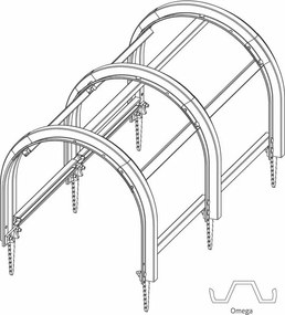 Struttura VERDEMAX per serra Professional 300x300xH200 cmCostruzione serre