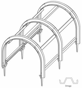 Struttura VERDEMAX per serra Professional 400x200xH220 cm