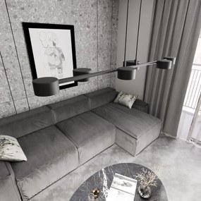 Lampadario a sospensione MEGARA 6 Nero 6xGX53 Colore del corpo Nero