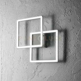 Afrodite p/p -applique in alluminio titanio led 3000k 1400lm 28w di...