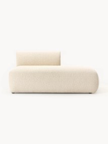 Chaise longue componibile in tessuto bouclé Sofia