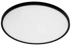 Plafoniera LED Rotonda 50W Slim CCT Bianco Variabile Ø600mm IP20 - Nera