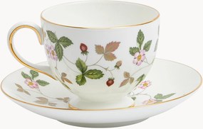 Tazza e piattino in Fine Bone China Wild Strawberry