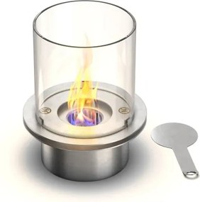 Camino a bioetanolo braciere da giardino da terra per interno esterno RAFFAELLO Corda Beige d.35 x h55