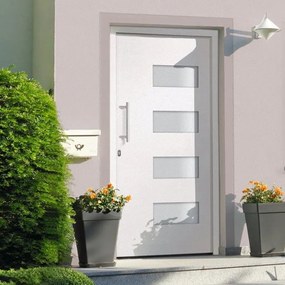 Porta Dıngresso İn Alluminio E Pvc Bianco 110x210 Cm /
