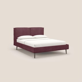 Isotta letto imbottito completamente sfoderabile in morbido tessuti impermeabile T10 bordeaux