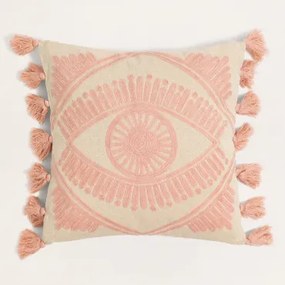 Cuscino quadrato in cotone (45x45 cm) Osvid Rosa - Sklum