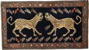 Gabbeh Tappeto persiano 270 x 150 Blu (Iran) Annodato A Mano