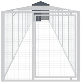 Casetta cani con tetto antracite 117x1017x123cm acciaio zincato