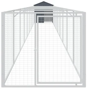 Casetta cani con tetto antracite 117x1017x123cm acciaio zincato