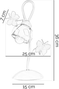 ONLI - Lampada da tavolo per bambini BUTTERFLY 1xE14/6W/230V
