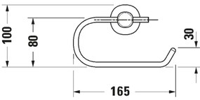 Duravit 99261000 - Portarotolo per carta igienica D-CODE cromo lucido
