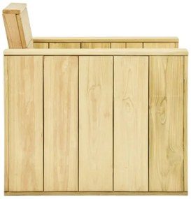 Set Salotto da Giardino 3 pz Legno Massello di Pino Impregnato