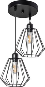 Lampada Da Soffitto Pensile Doppia Metallico Loft 392196