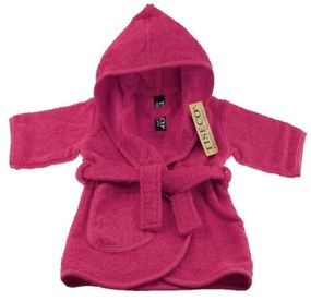 Accappatoio per neonato in cotone rosa scuro taglia 2-4 anni - Tiseco Home Studio