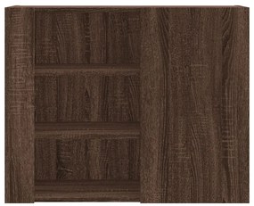 Armadietto a muro rovere marrone 75x35x60 cm in truciolato